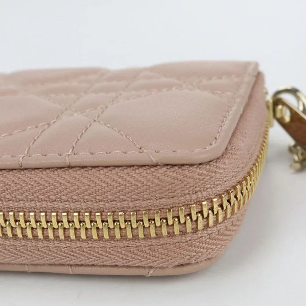Dior Zip Coin Case Small Lady Dior Coin Purse Leather